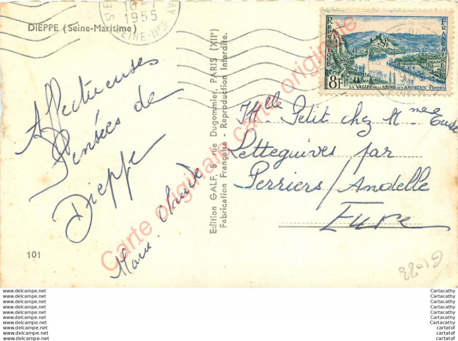 76.  SOUVENIR De DIEPPE .  CP Multivues . - Dieppe