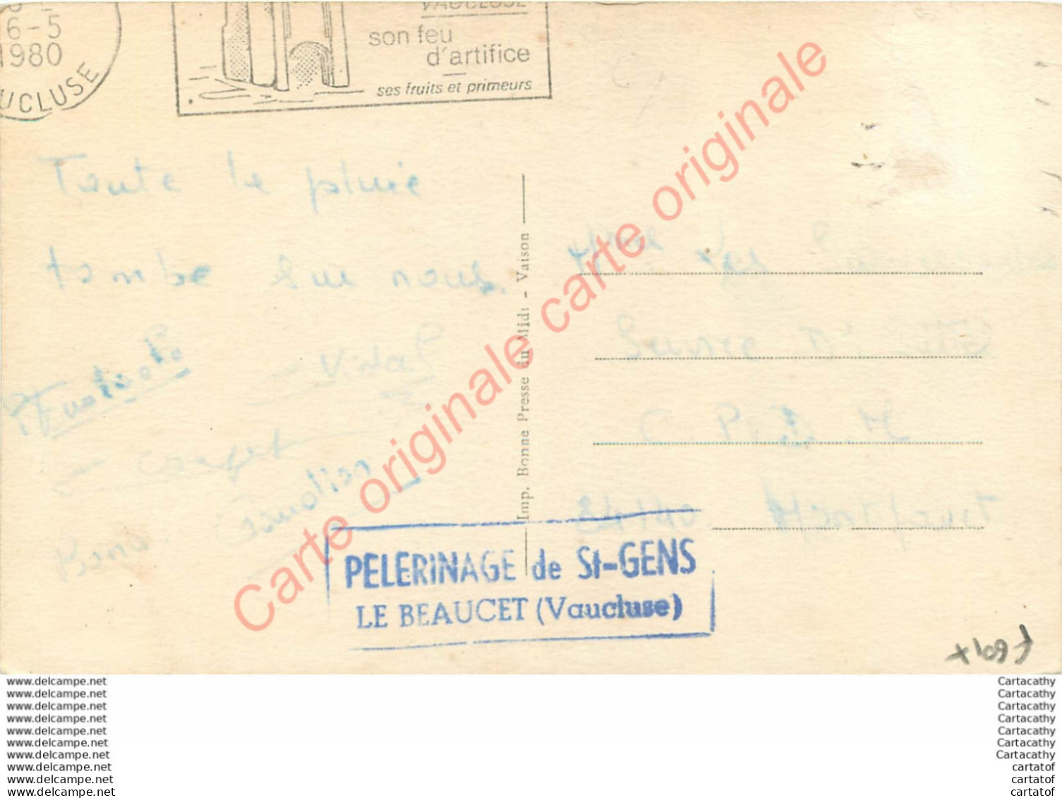 84.  Pèlerinage De SAINT-GENS .  Eglise Paroissiale Du Beaucet . - Other & Unclassified