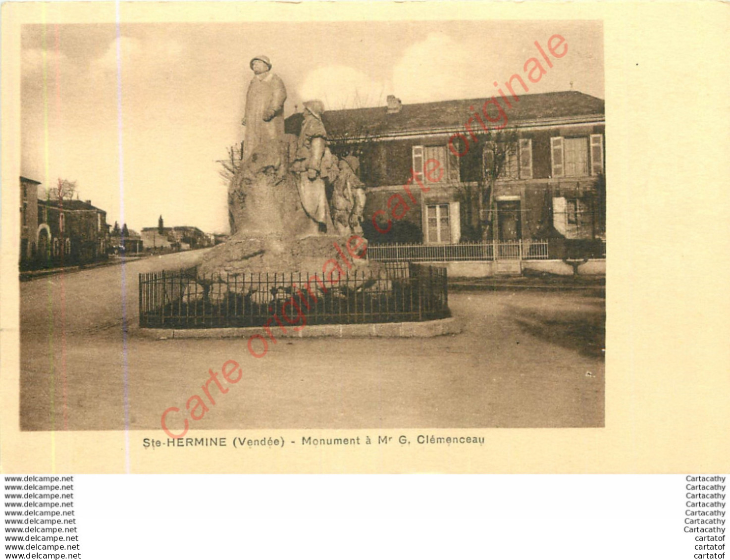 85.  SAINTE HERMINE .  Monument à Mr G. Clémenceau . - Sainte Hermine