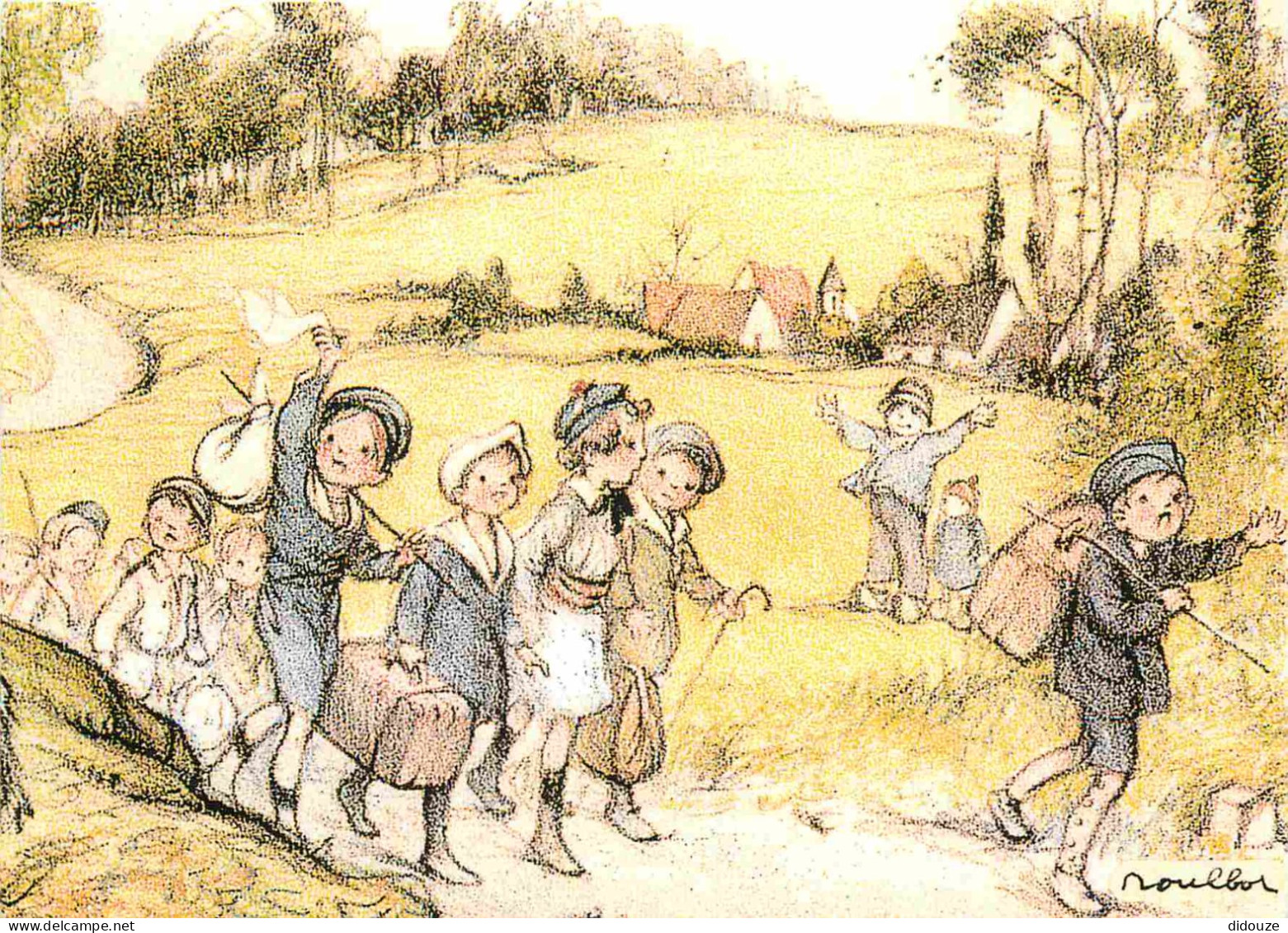 Enfants - Illustration - Dessin - Francisque Poulbot - Vive Les Vacances - CPM - Carte Neuve - Voir Scans Recto-Verso - Dibujos De Niños