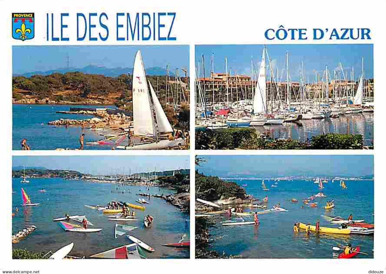 83 - Six Fours Les Plages - Ile Des Embiez - Multivues - Planche à Voile - CPM - Voir Scans Recto-Verso - Six-Fours-les-Plages