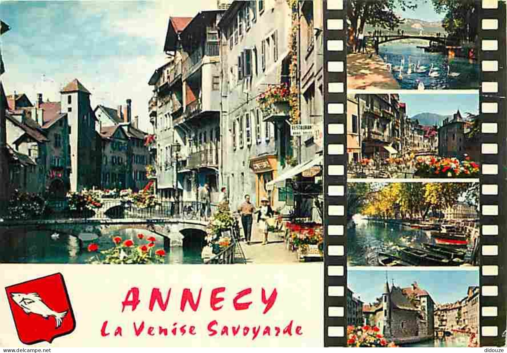 74 - Annecy - Multivues - Blasons - Flamme Postale - CPM - Voir Scans Recto-Verso - Annecy