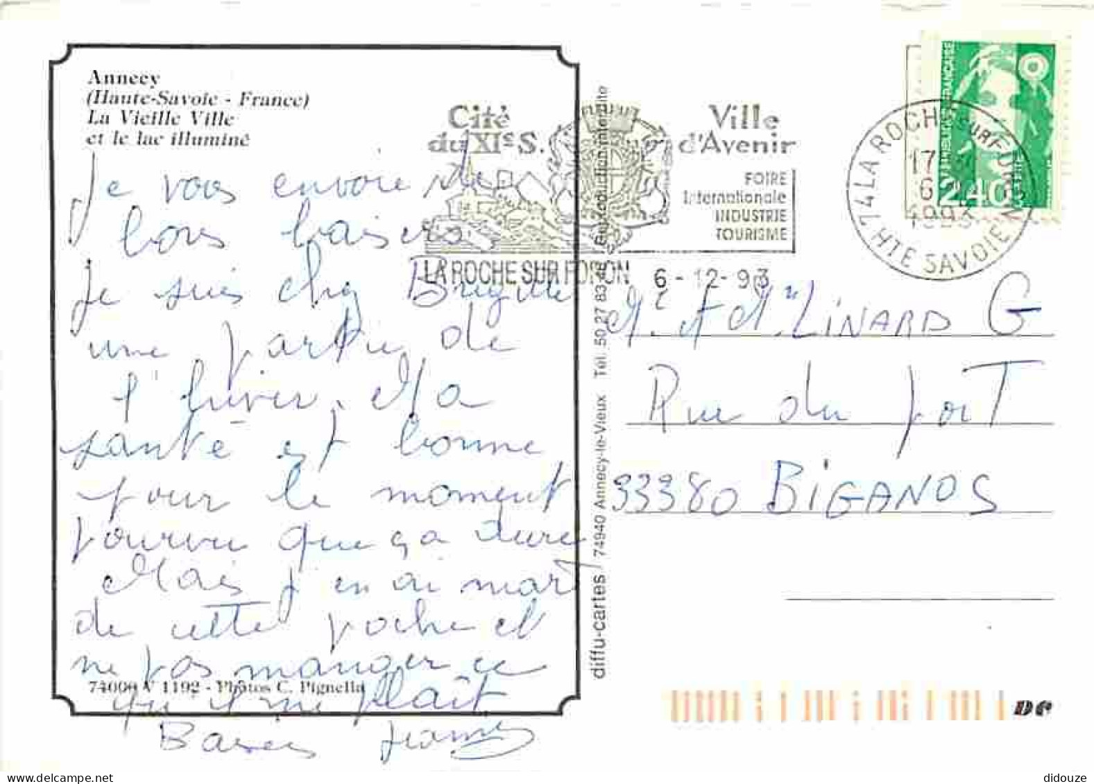 74 - Annecy - Multivues - Flamme Postale - CPM - Voir Scans Recto-Verso - Annecy