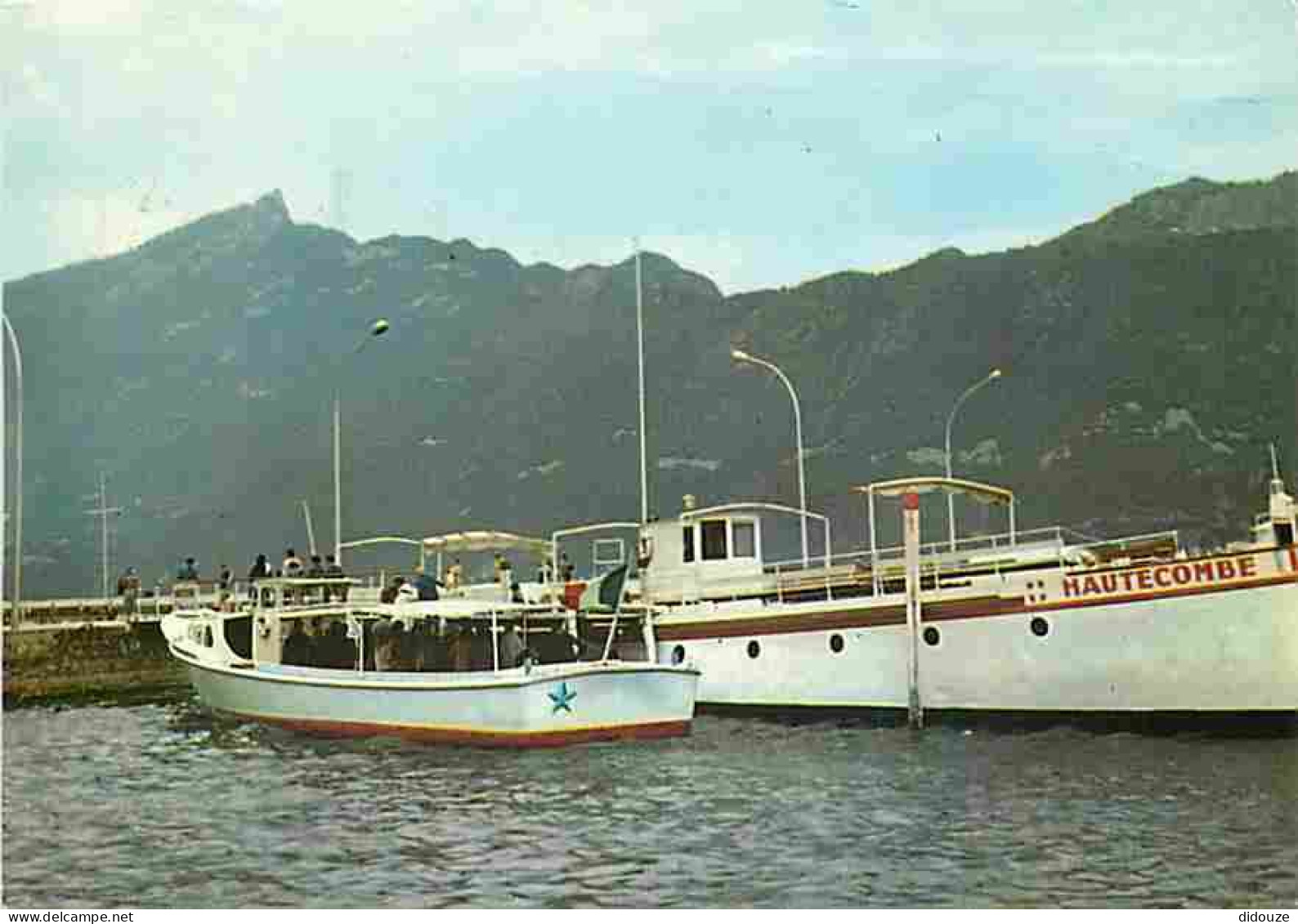 73 - Aix Les Bains - Un Coin Du Port Et La Dent Du Chat - CPM - Voir Scans Recto-Verso - Aix Les Bains