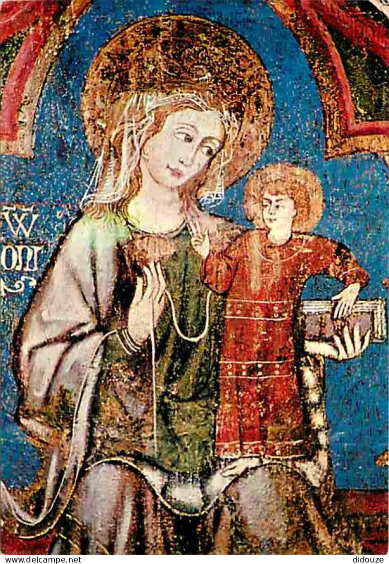 Art - Peinture Religieuse - Cathédrale De Clermont Ferrand - La Vierge Et L'Enfant Jésus - Par Le Chanoine Guillaume Gau - Tableaux, Vitraux Et Statues