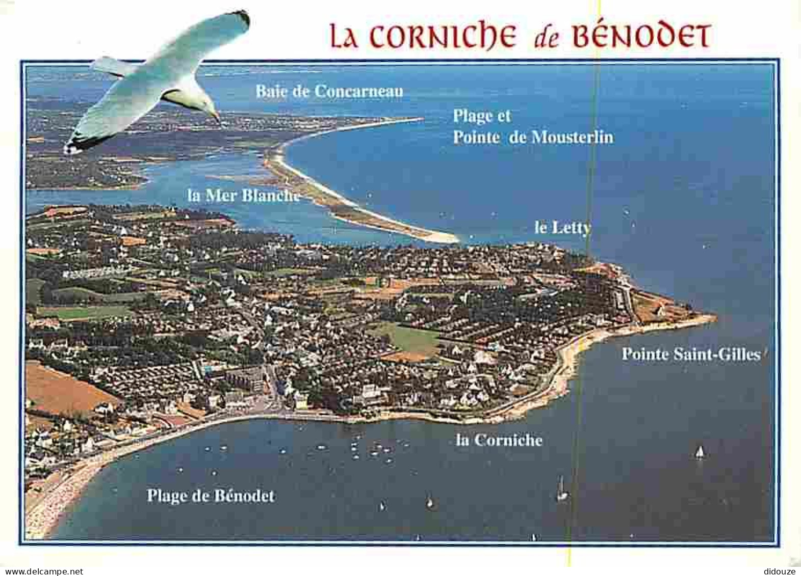 29 - Bénodet - La Pointe Saint Gilles Et Le Letty - Vue Aérienne - Flamme Postale - Voir Scans Recto Verso  - Bénodet