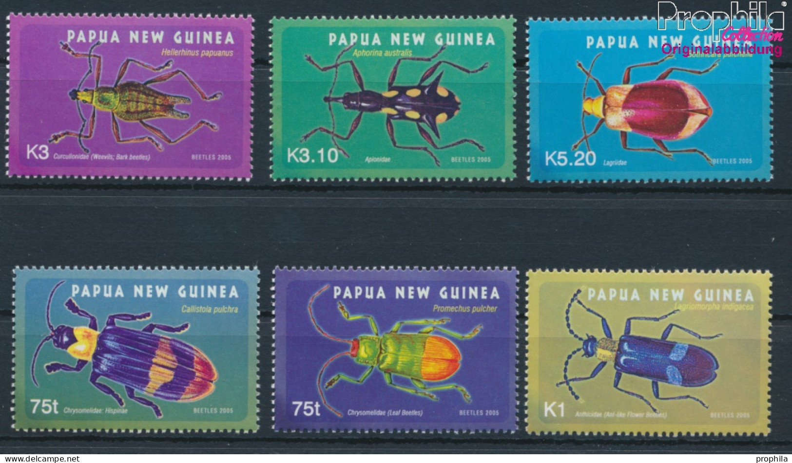 Papua-Neuguinea 1140-1145 (kompl.Ausg.) Postfrisch 2005 Käfer (10348014 - Papouasie-Nouvelle-Guinée