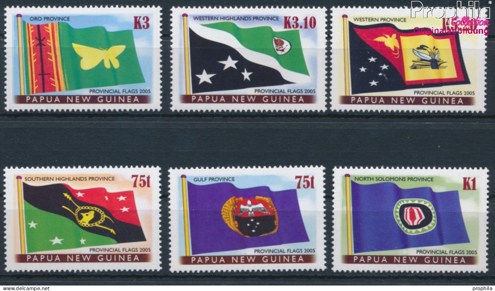 Papua-Neuguinea 1150-1155 (kompl.Ausg.) Postfrisch 2005 Flaggen (10348015 - Papouasie-Nouvelle-Guinée