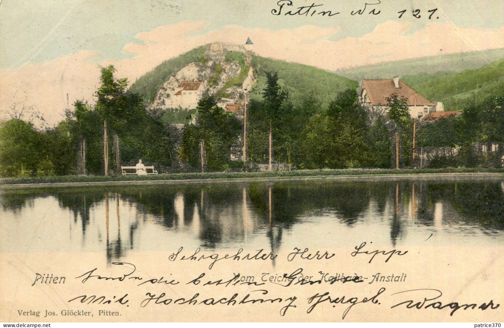 Carte AUTRICHE PITTEN Vom Teiche Der Kaltbade Anstalt Circulé En 1905 - Pitten
