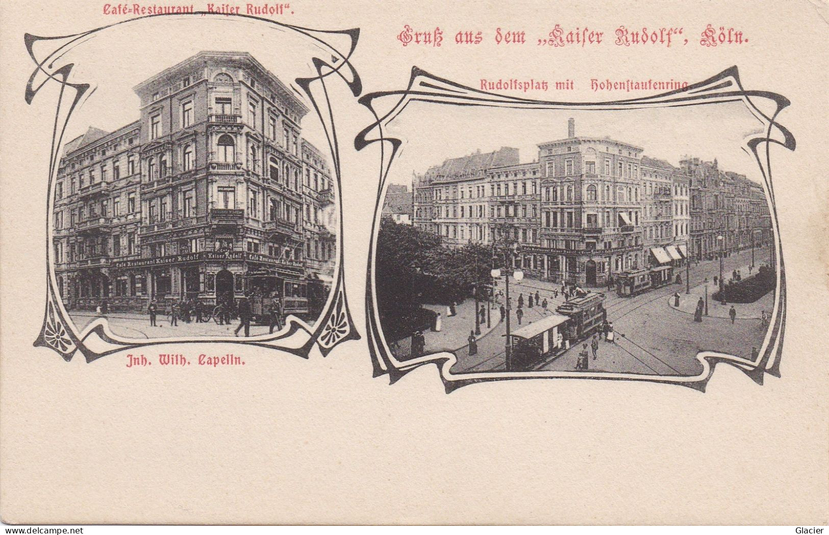 Köln - Gruss Aus Dem Kaiser Rudolf - Café - Restaurant - Rudolsplatz Mit Hohenftautenring - Tram - Köln