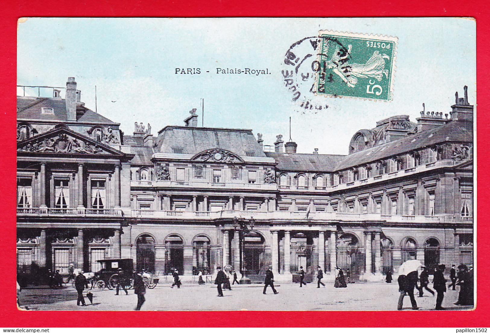 F-75-Paris-517P45 Le Palais Royal, Animation, Vieille Voiture, Cpa Colorisée, BE - Andere Monumenten, Gebouwen