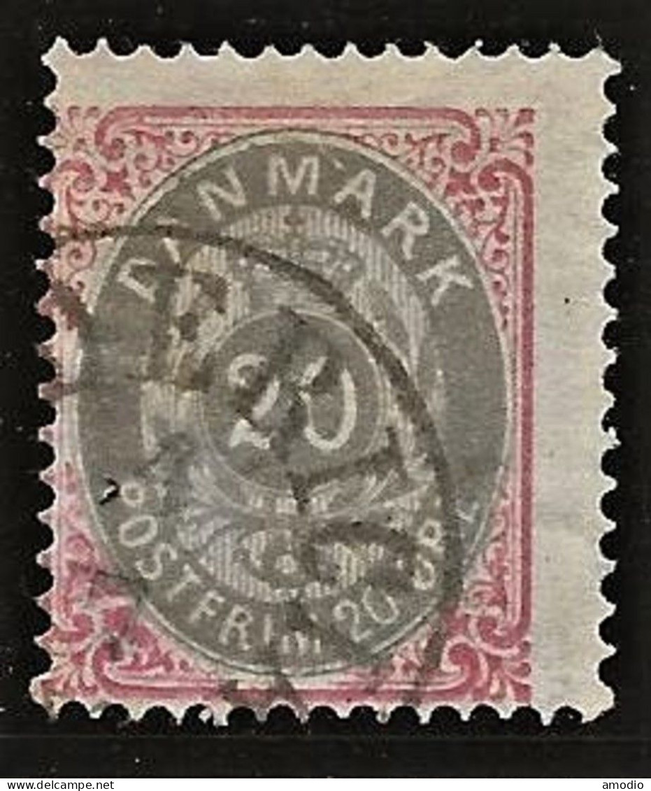 Danemark Y&T 26A Décentrage - Used Stamps