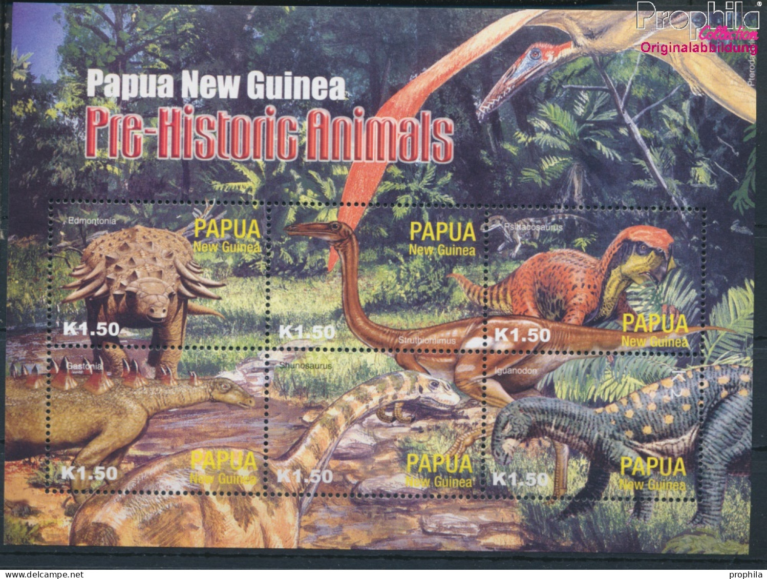 Papua-Neuguinea 1051-1056 Kleinbogen (kompl.Ausg.) Postfrisch 2004 Prähistorische Tiere (10348004 - Papoea-Nieuw-Guinea