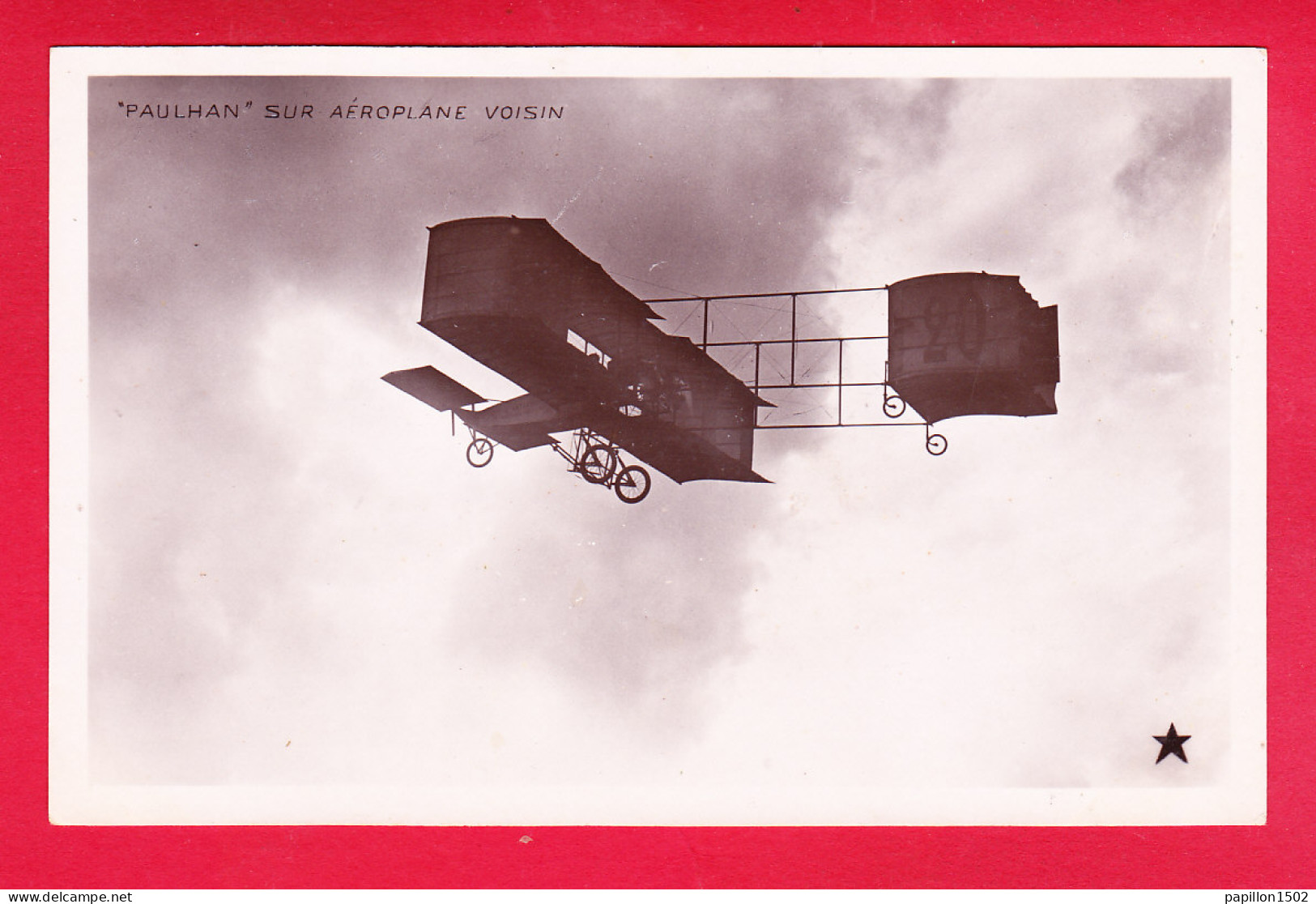 Aviation-335A35 PAULHAN Sur Aéroplane VOISIN En Plein Vol, Collection étoile, Cpa BE - ....-1914: Précurseurs