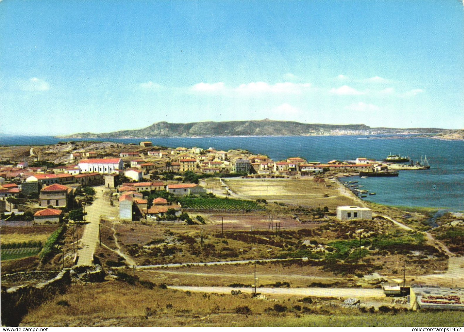 SARDEGNA, PALAU, ISLAND OF LA MADDALENA, ARCHITECTURE, CAR, SHIP, ITALY, POSTCARD - Sassari