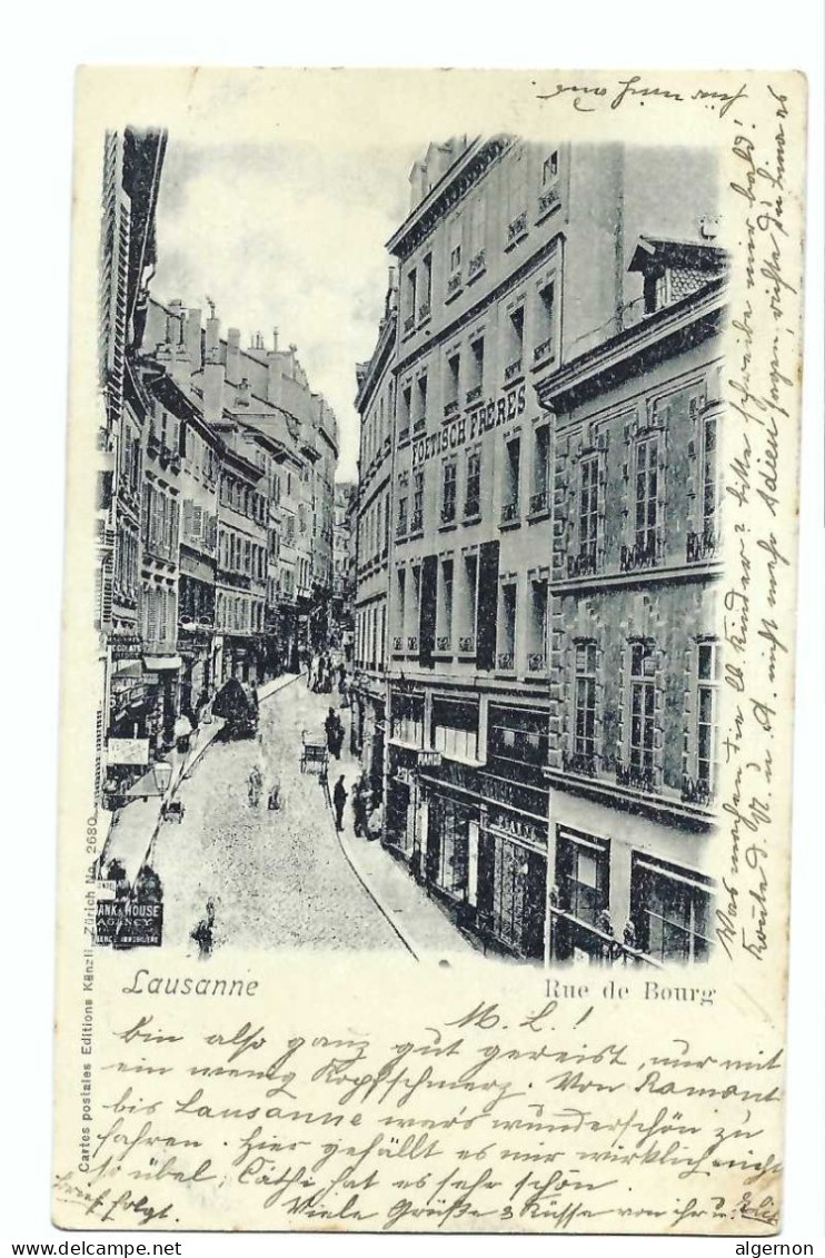 32444 - Lausanne Rue De Bourg 1900 - Lausanne