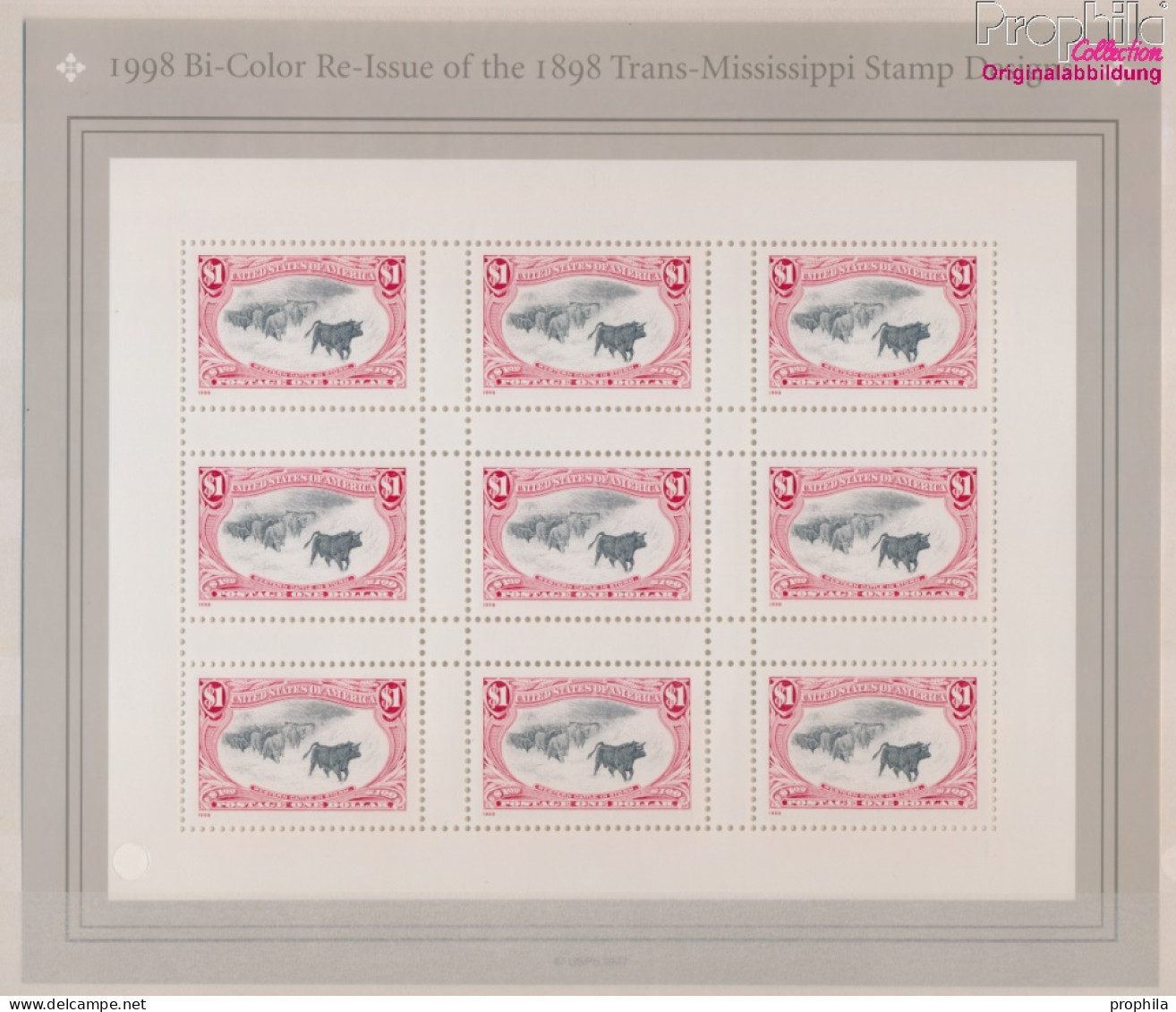 USA Block44 (kompl.Ausg.) Postfrisch 1998 Trans-Mississippi-Austellung (10368132 - Unused Stamps
