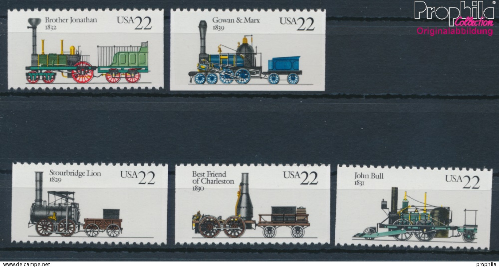 USA 1953-1957 (kompl.Ausg.) Postfrisch 1987 Lokomotiven (10348624 - Neufs