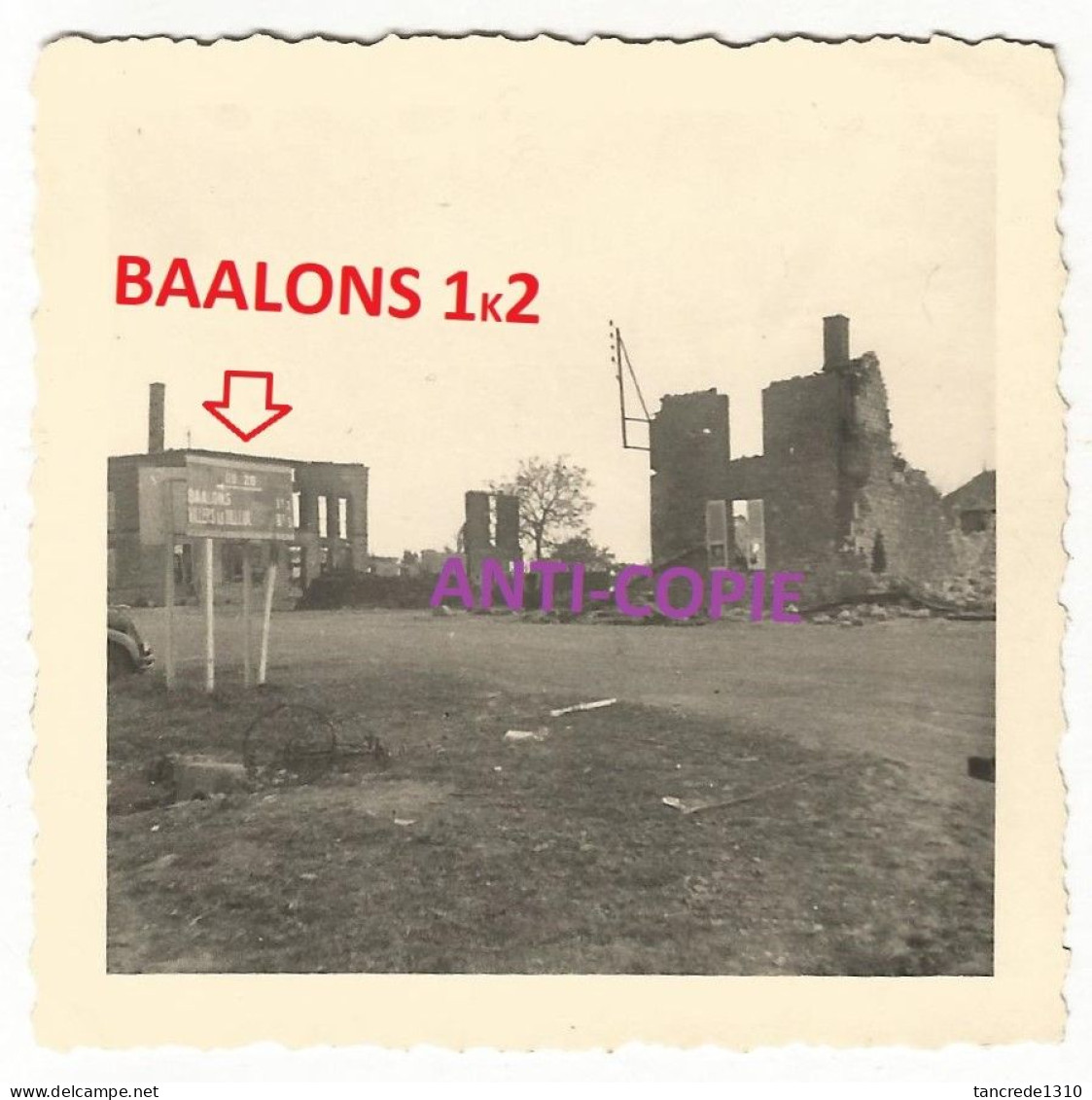 WW2 PHOTO ORIGINALE ALLEMANDE Destructions Secteur BAALONS P. Charleville Mézières 08 ARDENNES - 1939-45