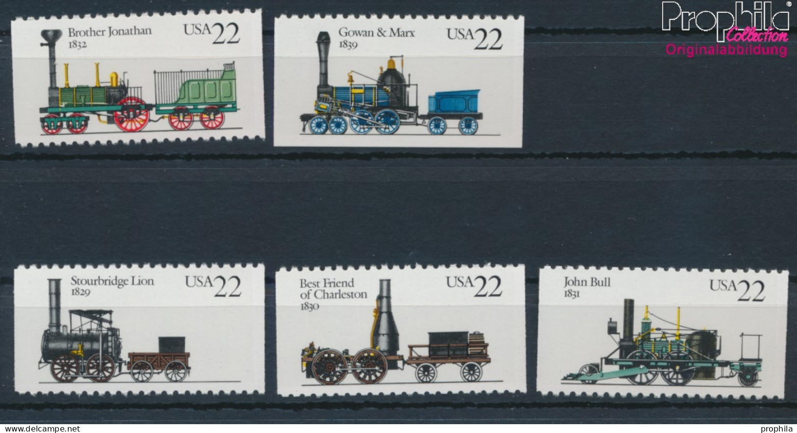 USA 1953-1957 (kompl.Ausg.) Postfrisch 1987 Lokomotiven (10348626 - Neufs