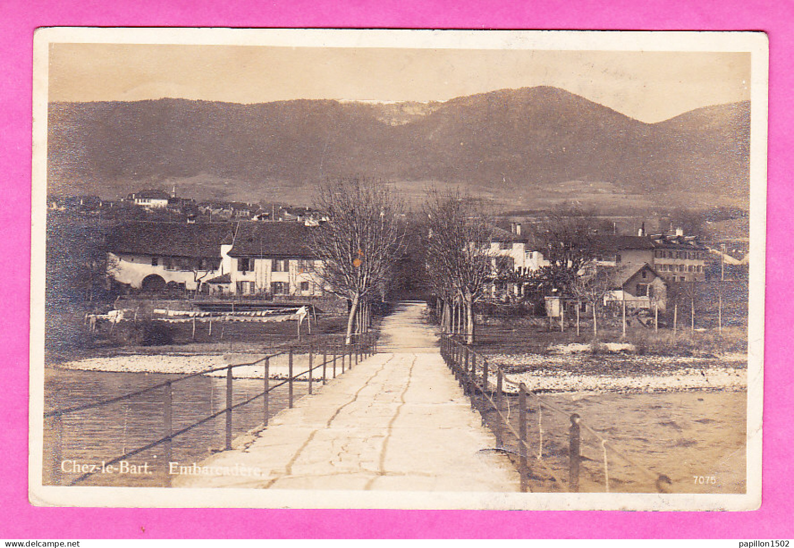 E-Suisse-704P128  Carte Photo, CHEZ LE BART, Embarcadère, Cpa  - Autres & Non Classés