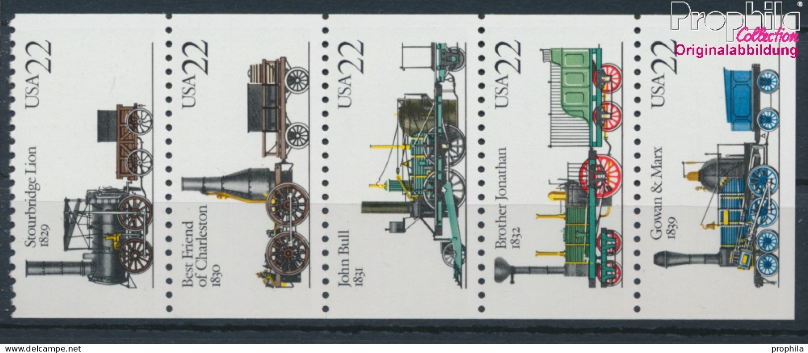 USA 1953-1957 (kompl.Ausg.) Postfrisch 1987 Lokomotiven (10348701 - Ungebraucht