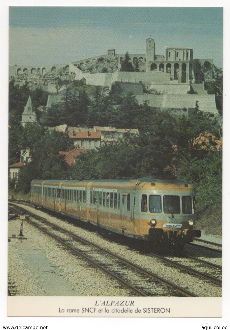 L'ALPAZUR  - TRAIN TOURISTIQUE DES CHEMINS DE FER DE PROVENCE (GENEVE - LYON - GRENOBLE -ET NICE ) - Trains