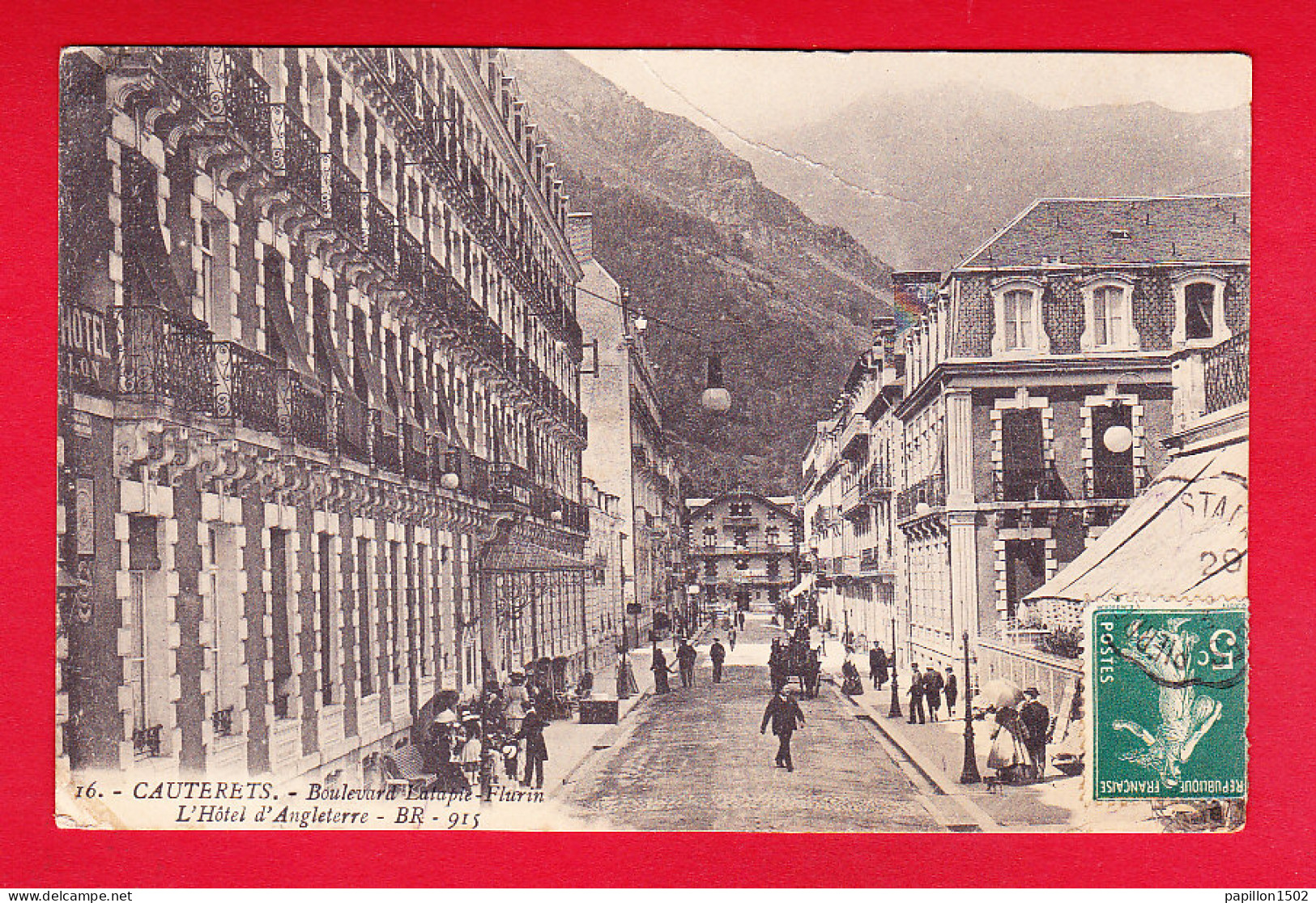 F-65-Cauterets-51P210  Boulevard Latapie Flurin, L'hôtel D'Angleterre, Animation, Cpa BE - Cauterets