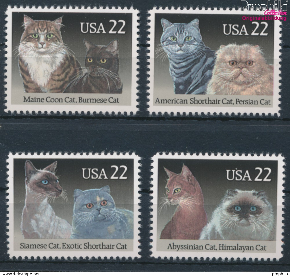 USA 1965-1968 (kompl.Ausg.) Postfrisch 1988 Katzenrassen (10348700 - Unused Stamps