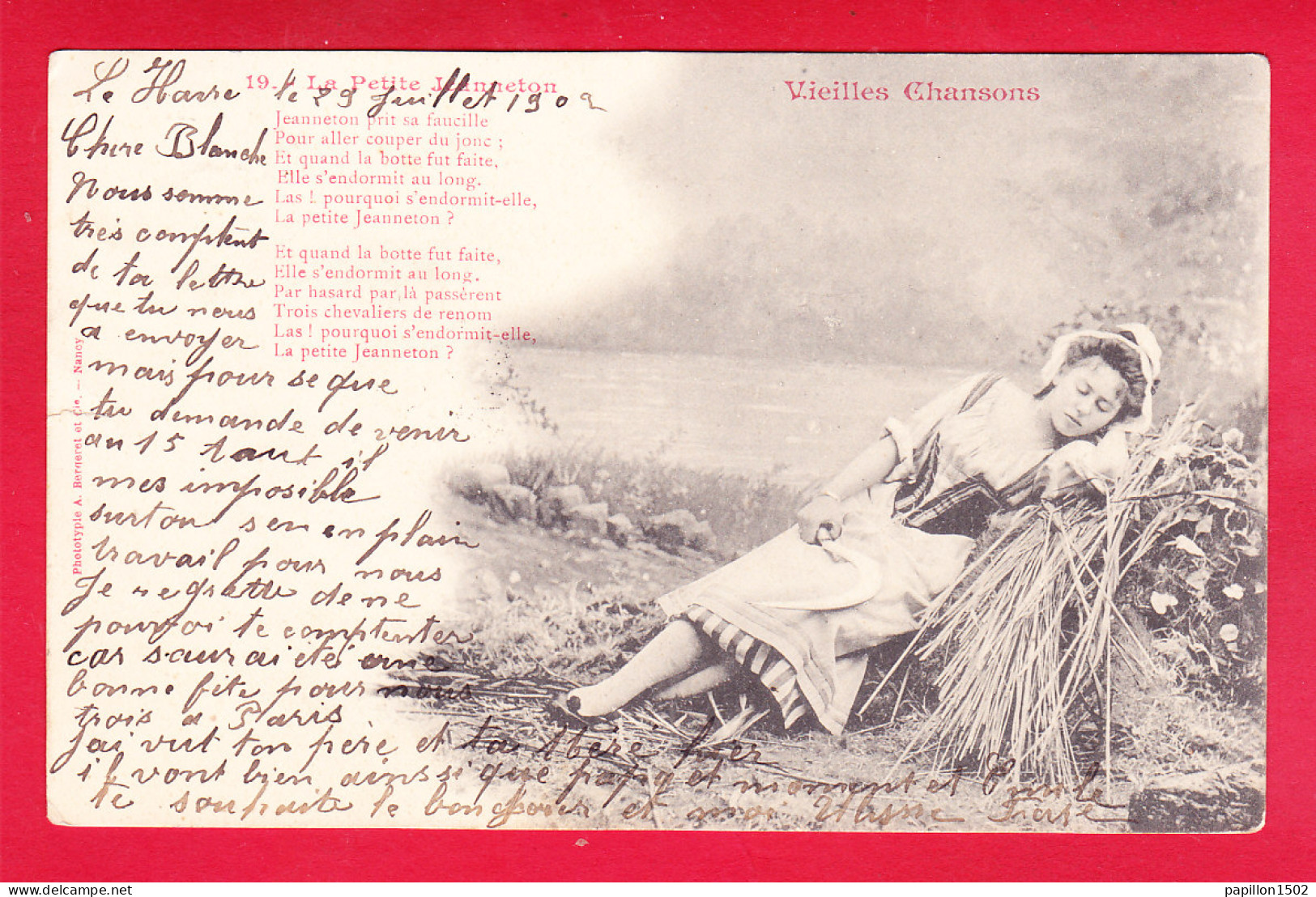 Illust-1416A15 Cpa BERGERET, Vieilles Chansons, ""la Petite Jeanneton"", Cpa Précurseur  - Bergeret