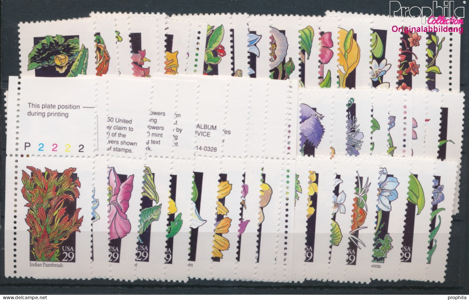 USA 2252-2301 (kompl.Ausg.) Postfrisch 1992 Wildblumen (10348679 - Unused Stamps