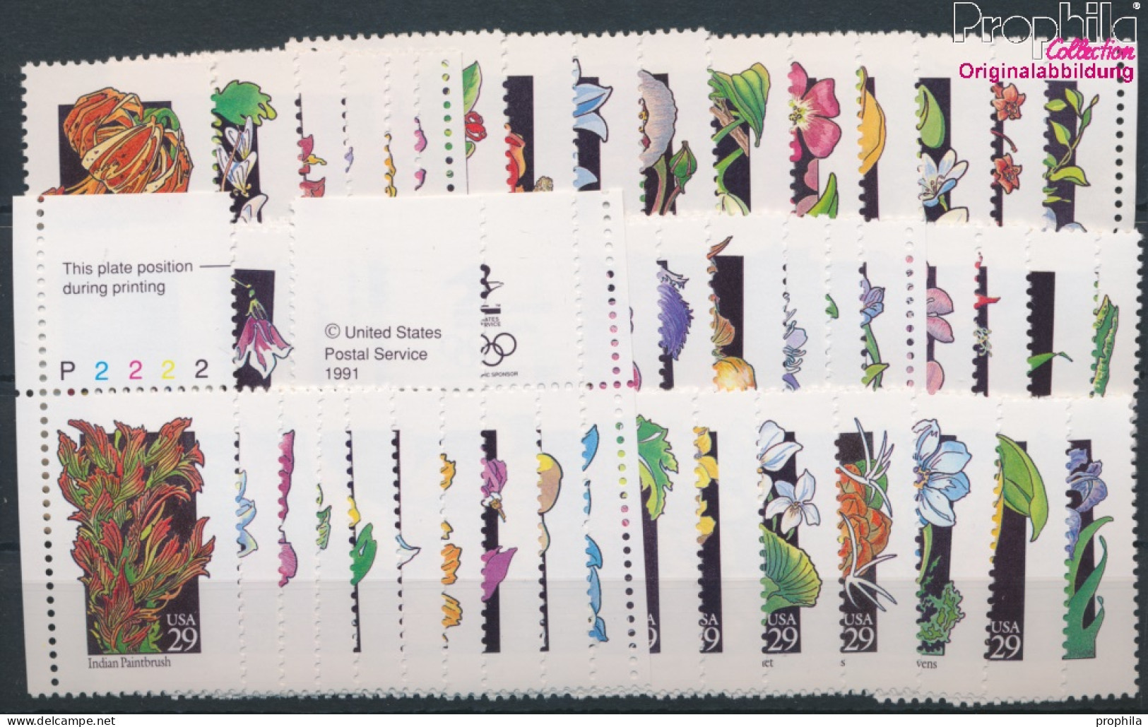 USA 2252-2301 (kompl.Ausg.) Postfrisch 1992 Wildblumen (10348680 - Unused Stamps