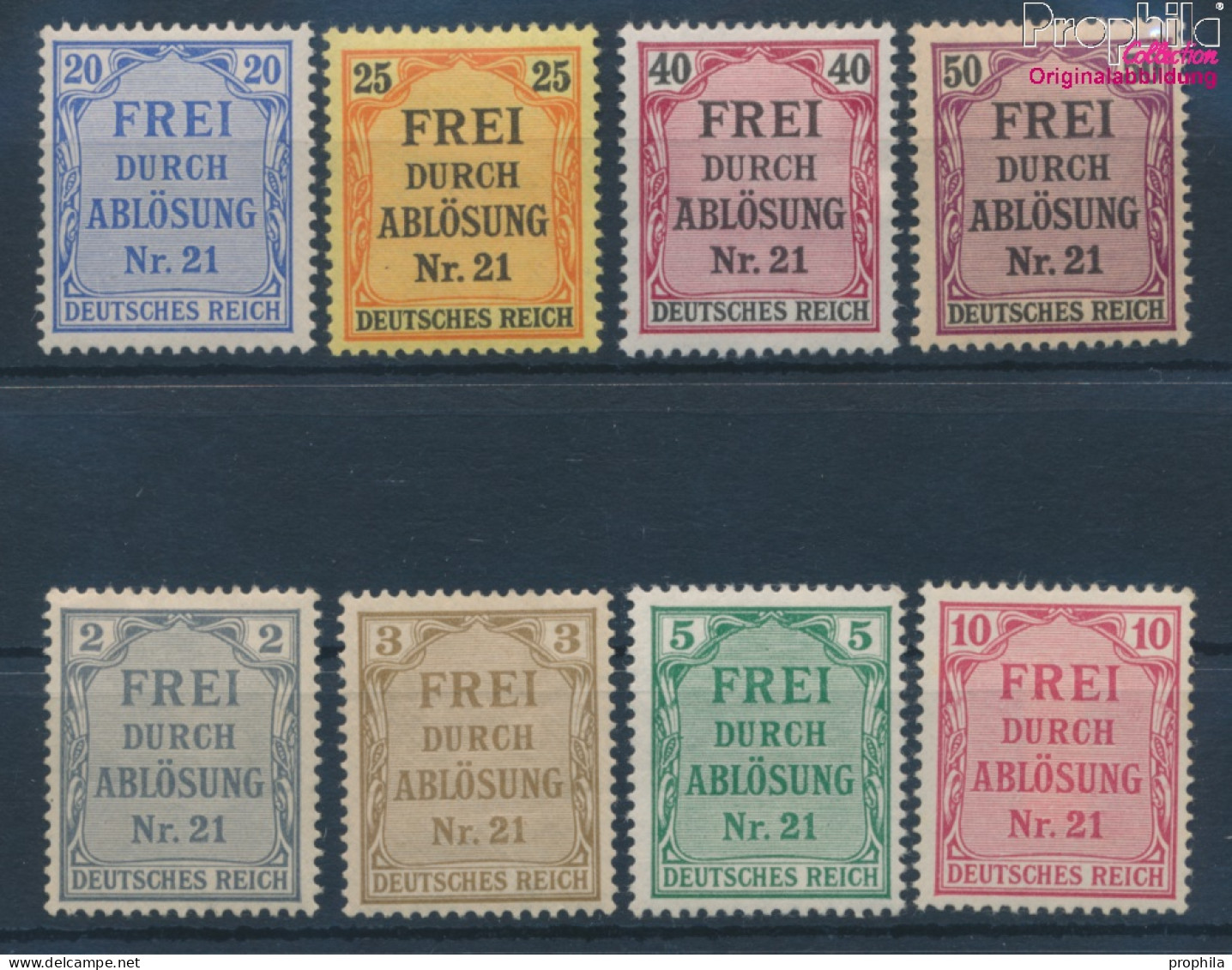 Deutsches Reich D1-D8 (kompl.Ausg.) Mit Falz 1903 Dienstmarken (10342602 - Unused Stamps