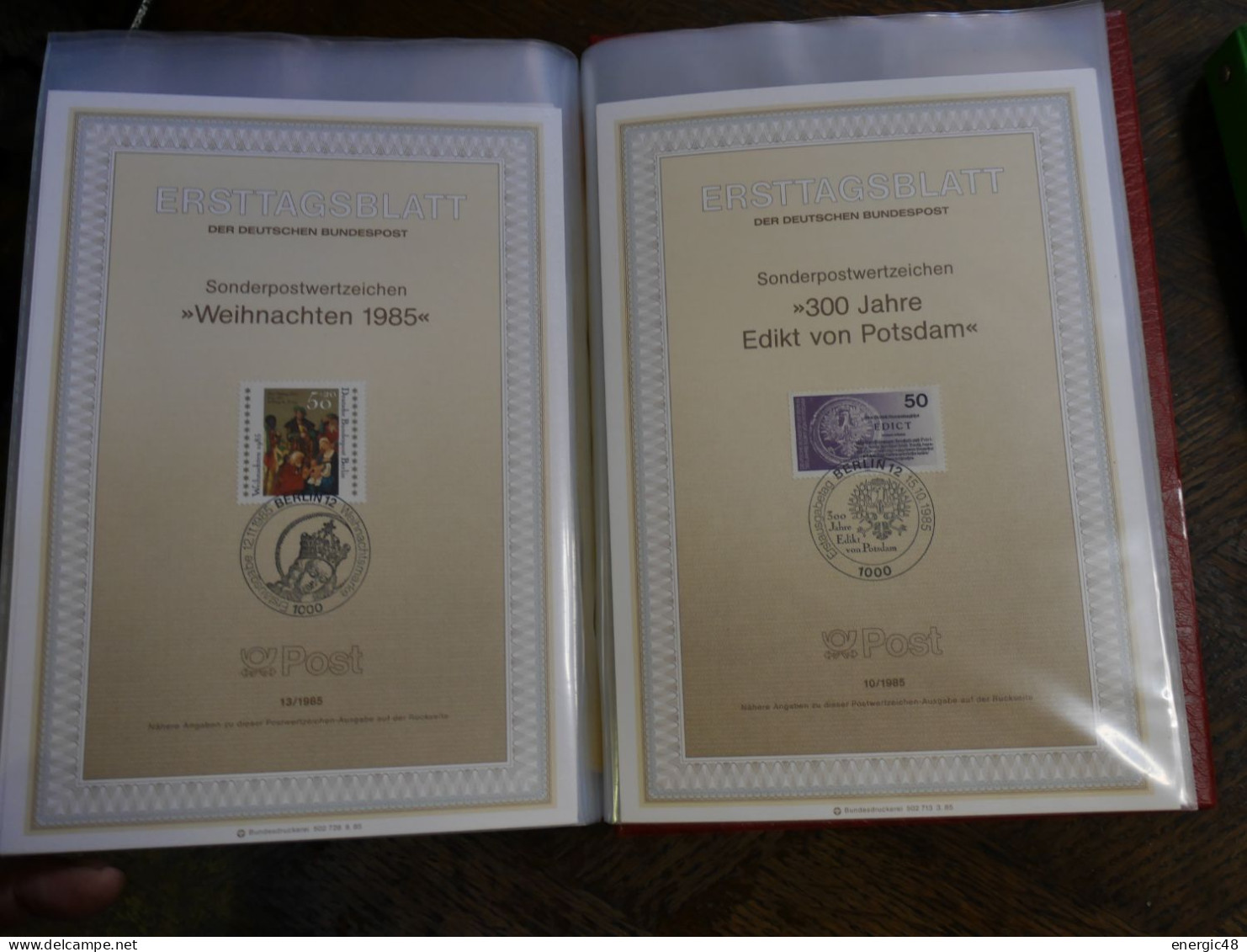 lot de 2 classeurs etat neuf avec documents Allemagne de 1985 a 1990 et 1989 -90 a voir !