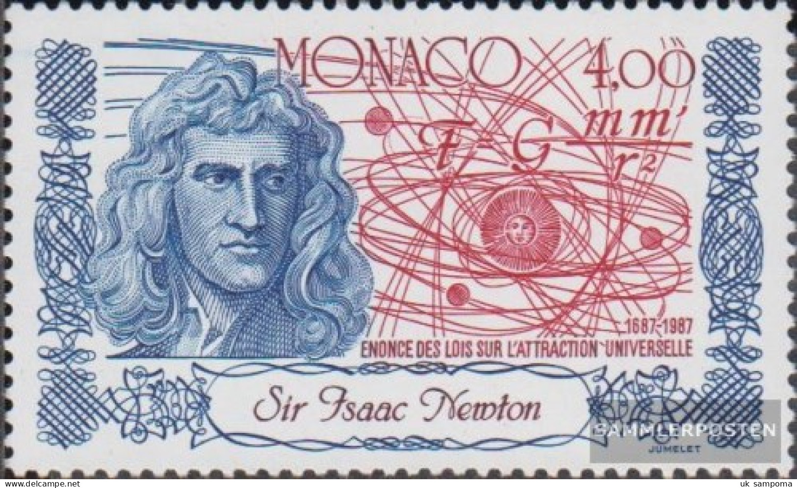 Monaco 1837 (complete Issue) Unmounted Mint / Never Hinged 1987 Isaac Newton - Ungebraucht