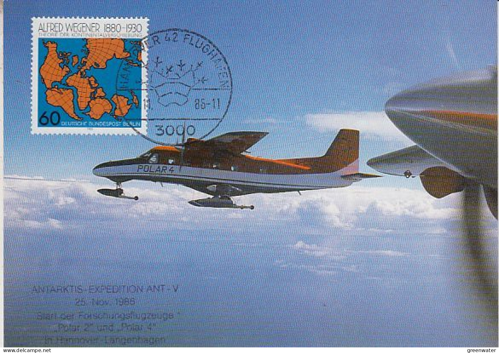 Germany Antarktis Expedition Ant-V 1986 Postcard  Polar 2 & 3   (GS151) - Voli Polari