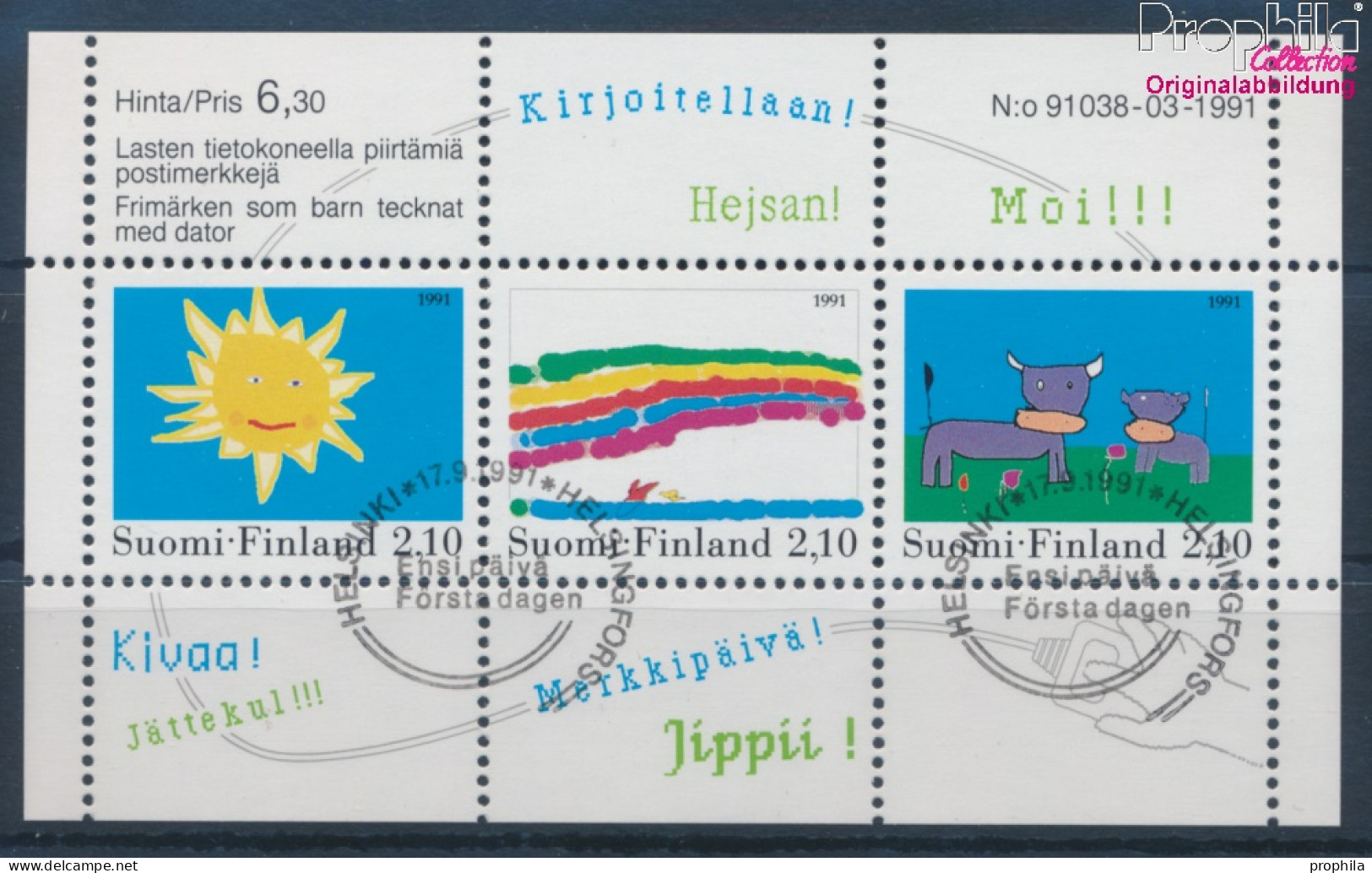 Finnland Block7 (kompl.Ausg.) Gestempelt 1991 Kinderzeichnungen (10343785 - Usados