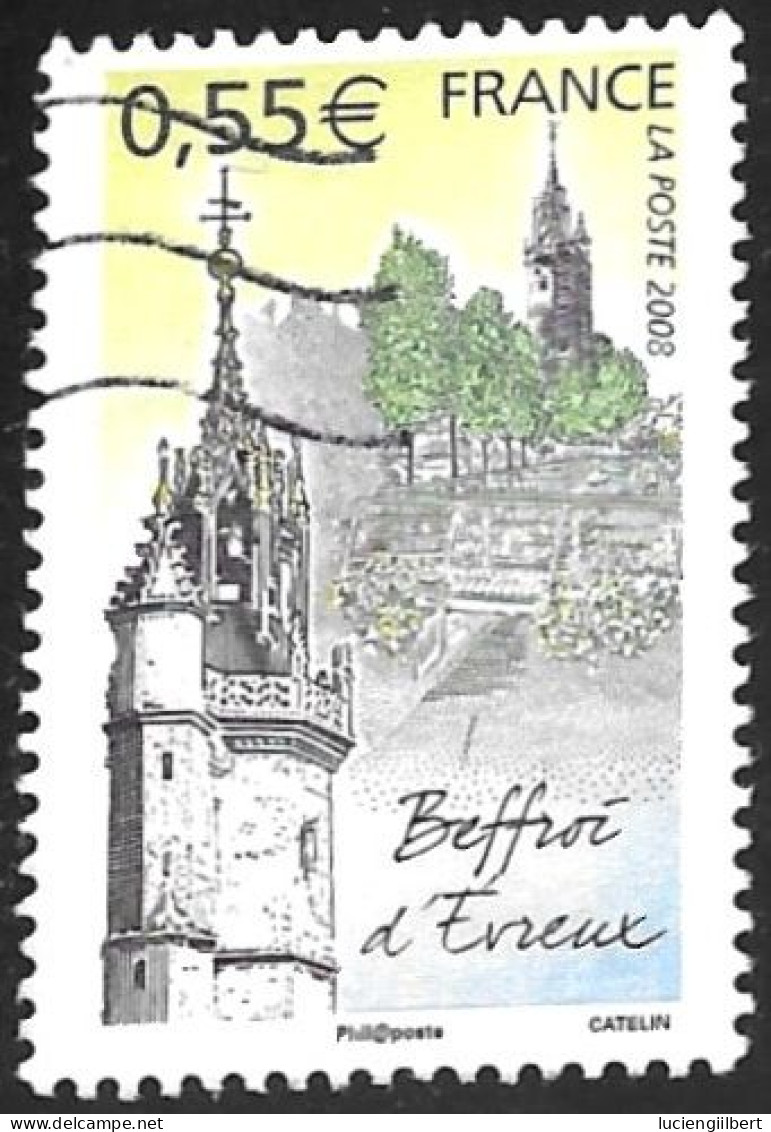 TIMBRE N° 4196  -  EVREUX -   OBLITERE  -  2008 - Used Stamps