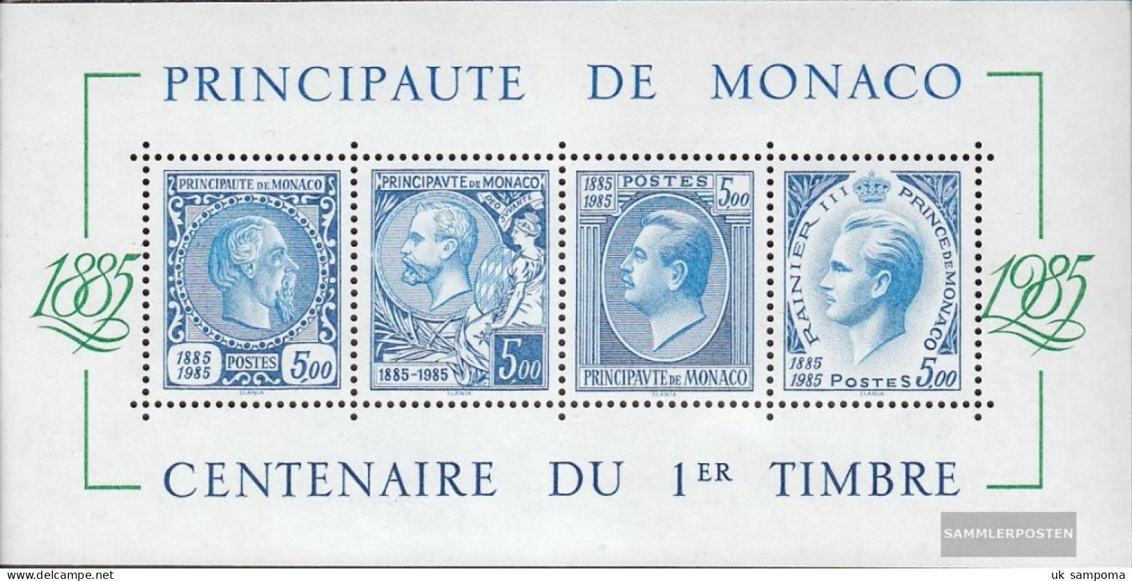 Monaco Block31 (complete Issue) Unmounted Mint / Never Hinged 1985 100 Years Stamps - Blocks & Sheetlets