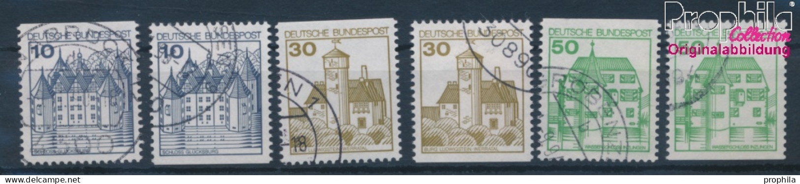 BRD 913,914,1038 C/D II (kompl.Ausgabe) Lettersetdruck Gestempelt 1977 Burgen Und Schlösser (10351828 - Usados