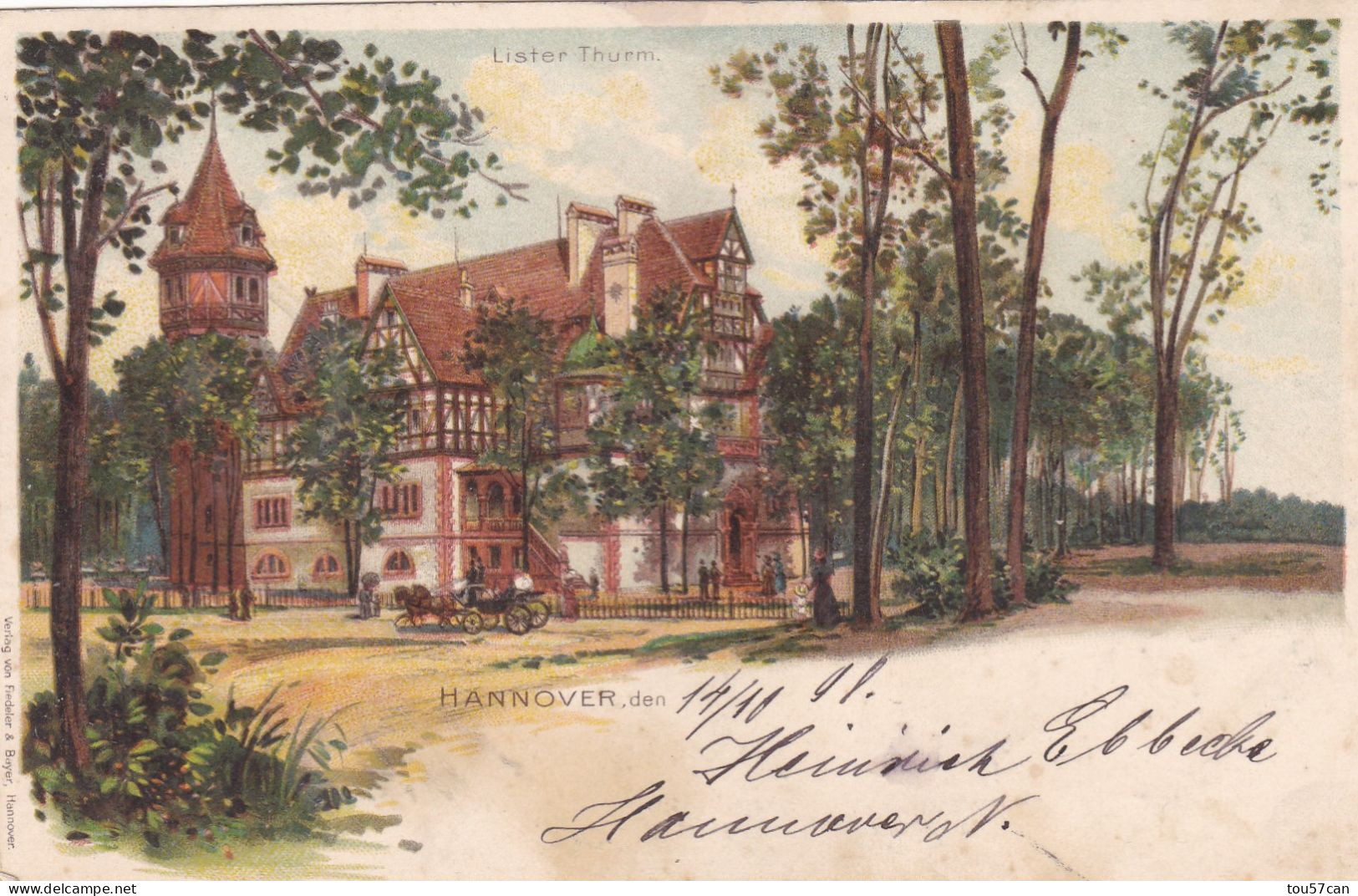 HANNOVER  -  NIEDER - SACHSEN  -  DEUTSCHLAND  -  LITOGRAFIE 1898.... - Hannover