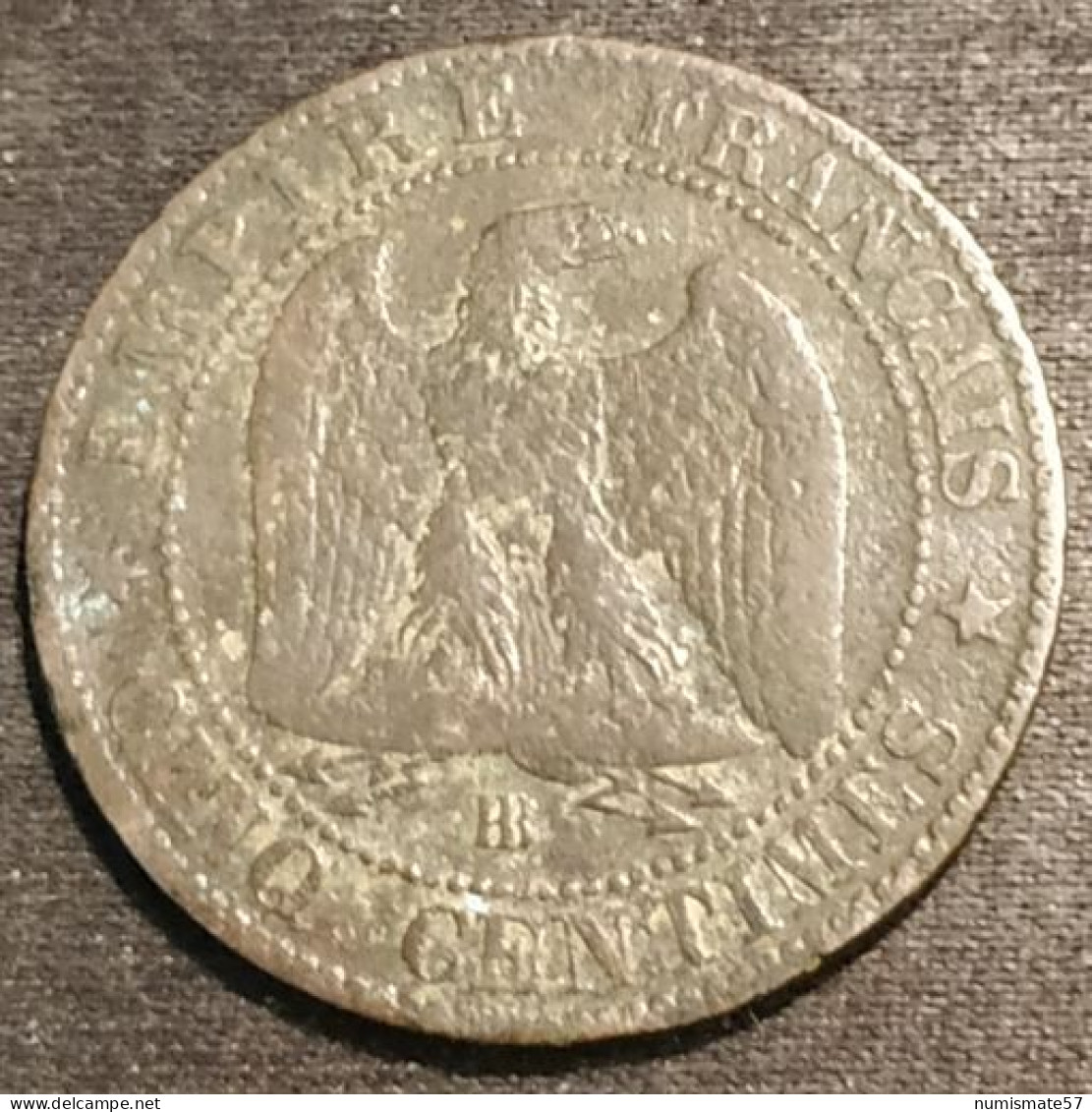 FRANCE - 5 CENTIMES 1861 BB - Napoléon III - Tête Laurée - Gad 155 - KM 797.2 - 5 Centimes