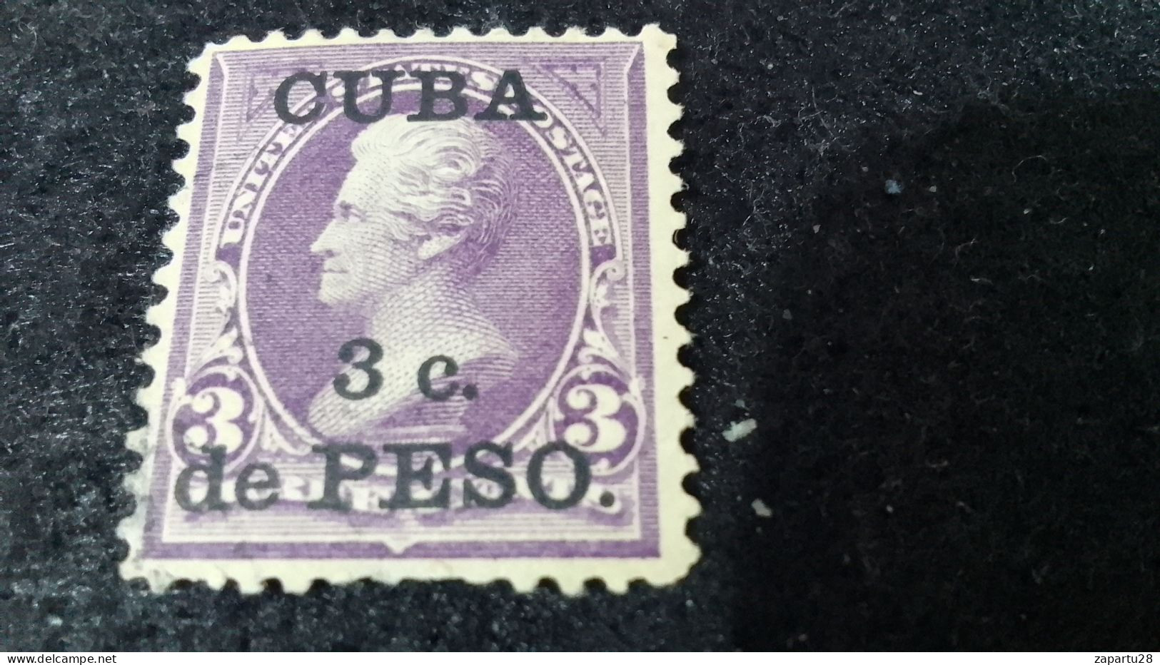 CUBA- I--1900-30  3  C.    DAMGALI USA KÜBASI  SÜRSARJLI - Used Stamps