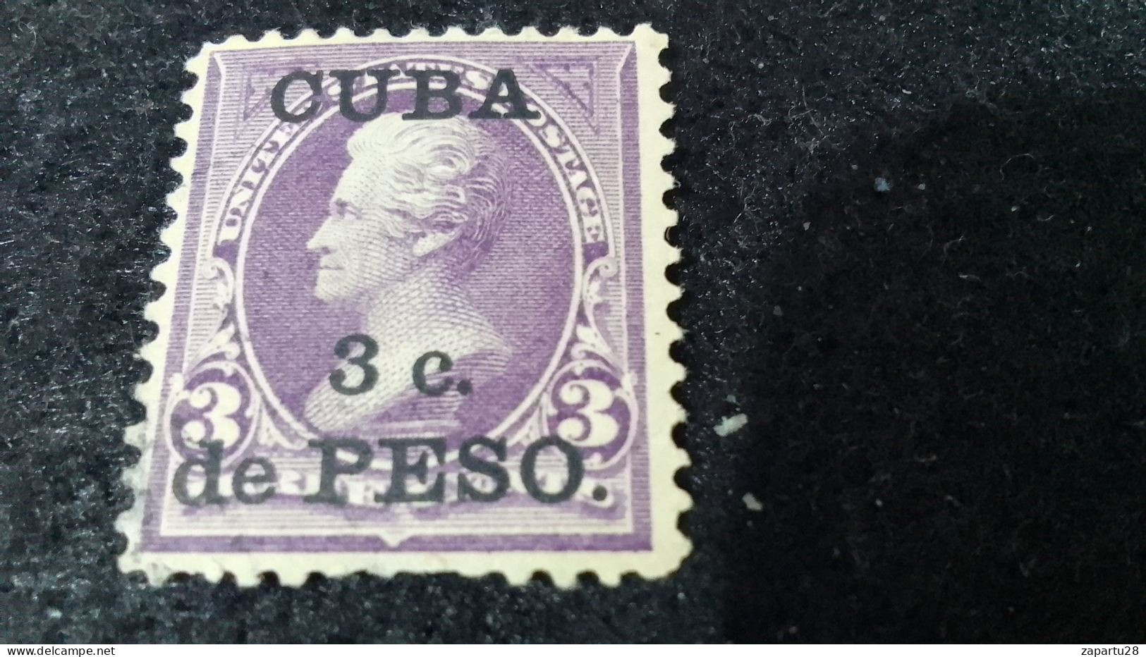 CUBA- I--1900-30  3  C.    DAMGALI USA KÜBASI  SÜRSARJLI - Usati