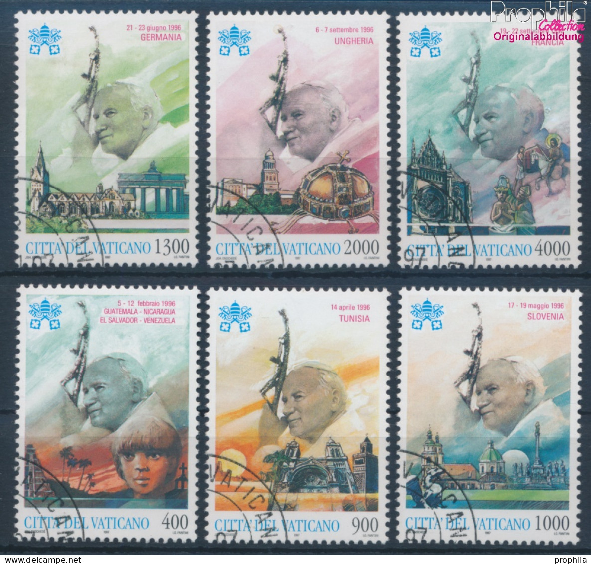 Vatikanstadt 1227-1232 (kompl.Ausgabe) Gestempelt 1997 Weltreisen (10352278 - Used Stamps