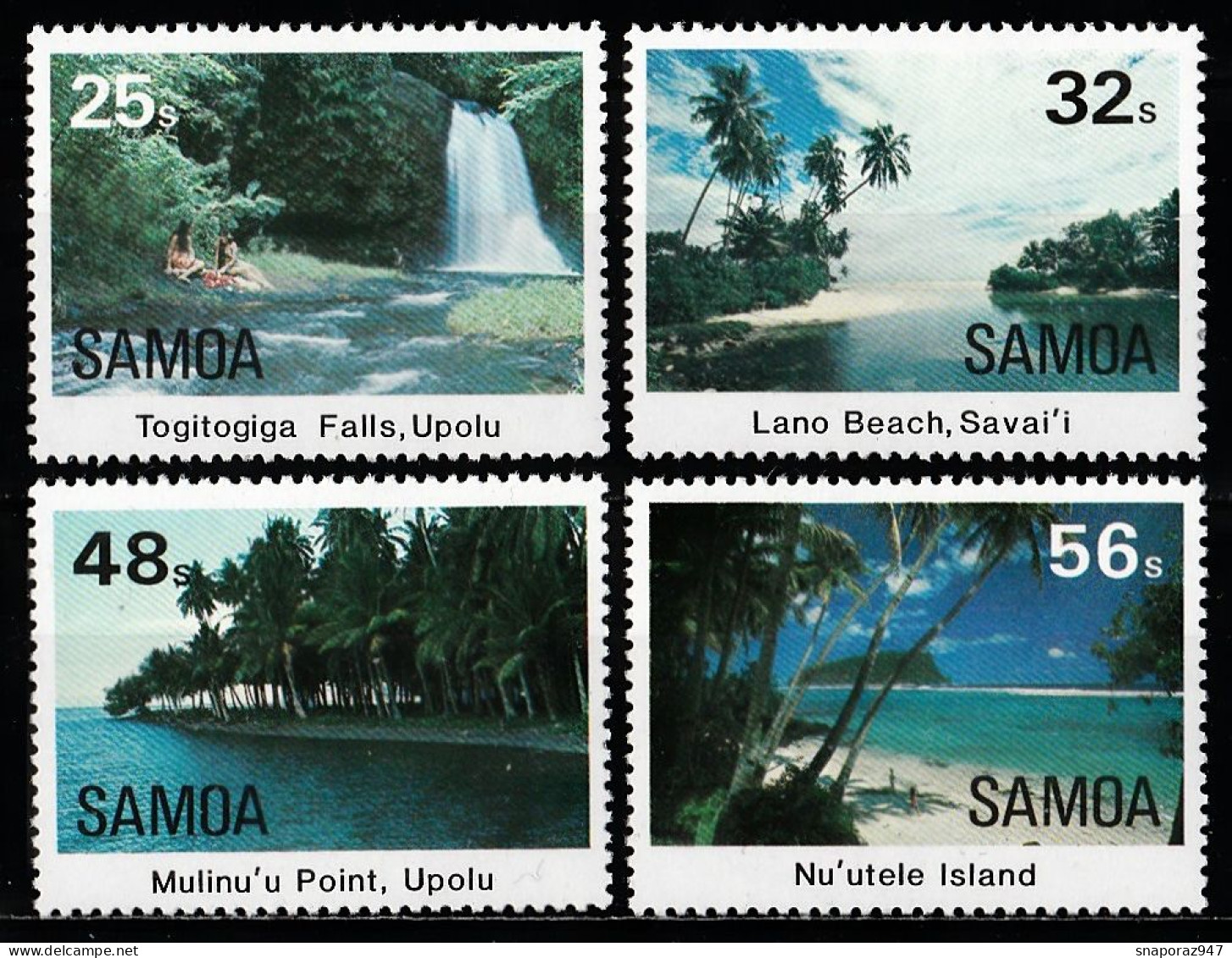 1984 SamoaTourist Views Falls Upolu Set MNH** Tr147 - Otros & Sin Clasificación