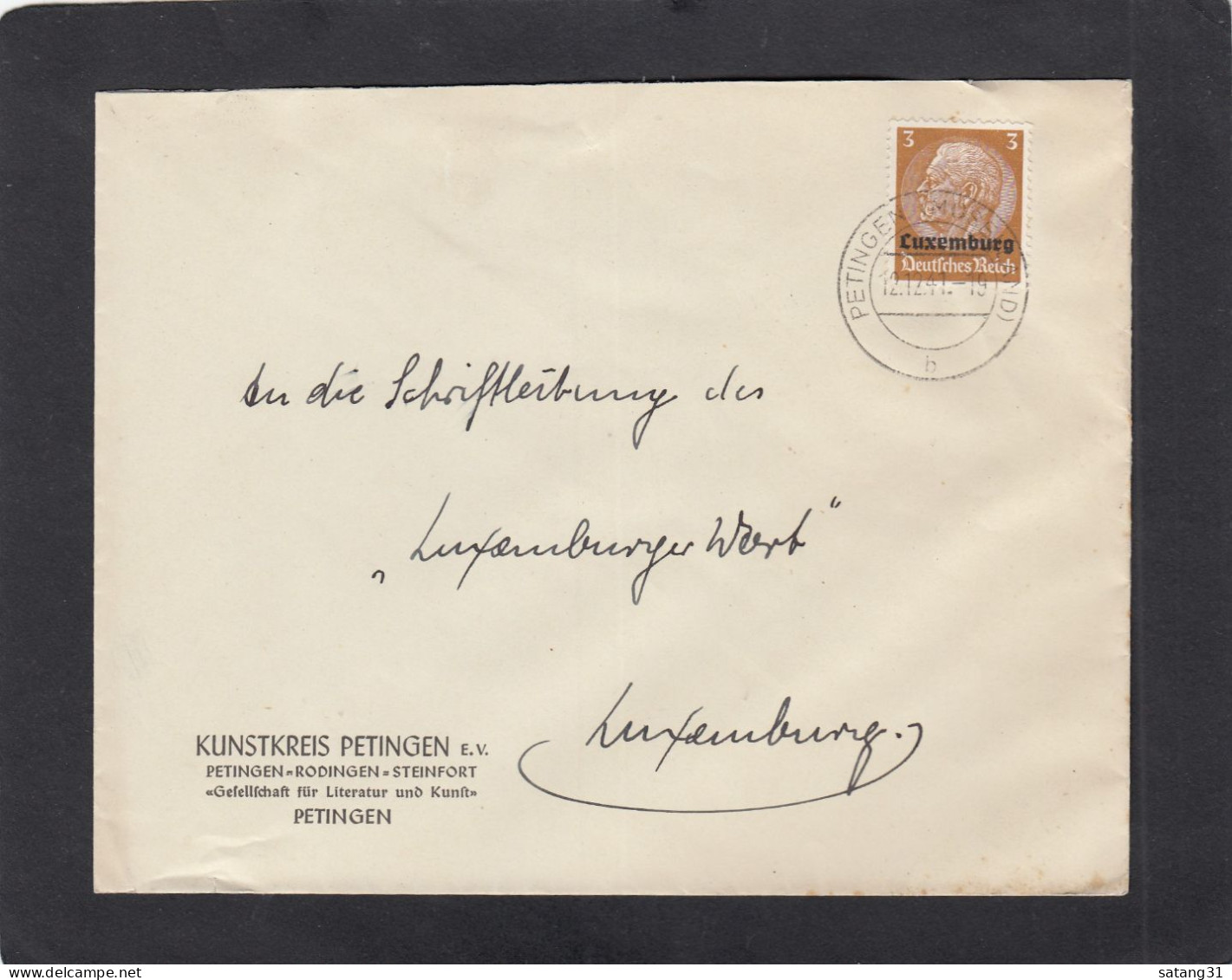 KUNSTKREIS PETINGEN E. V. ,PETINGEN-RODINGEN-STEINFORT. "GESELLSCHAFT FÜR LITTERATUR UND KUNST,PETINGEN. - 1940-1944 Deutsche Besatzung