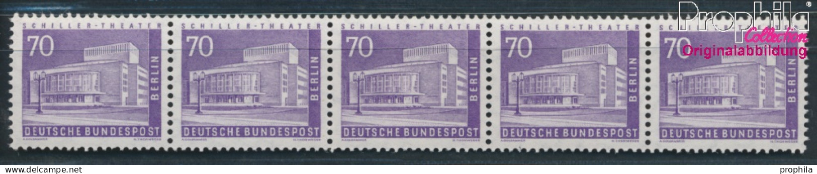 Berlin (West) 152R Fünferstreifen Postfrisch 1956 Stadtbilder (10347702 - Unused Stamps