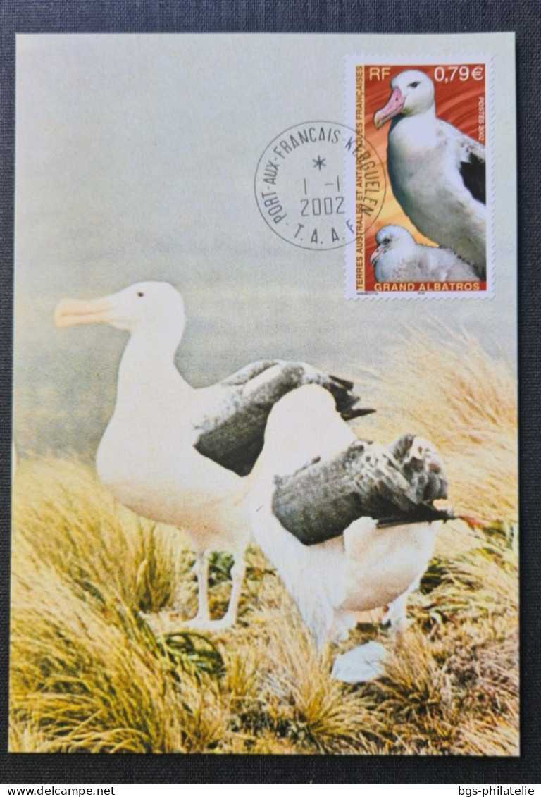 TAAF, T Numéro 346 Oblitéré De Kerguelen Le 1/1/2002 Sur Carte. - Storia Postale