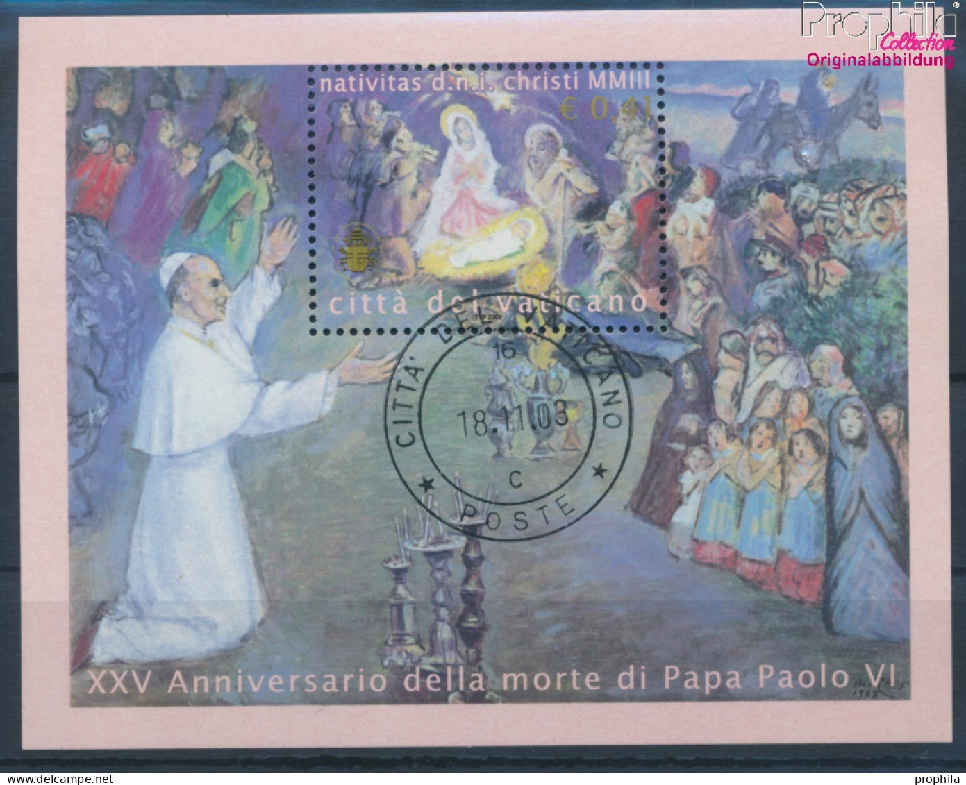 Vatikanstadt Block24 (kompl.Ausg.) Gestempelt 2003 Weihnachten (10352346 - Used Stamps